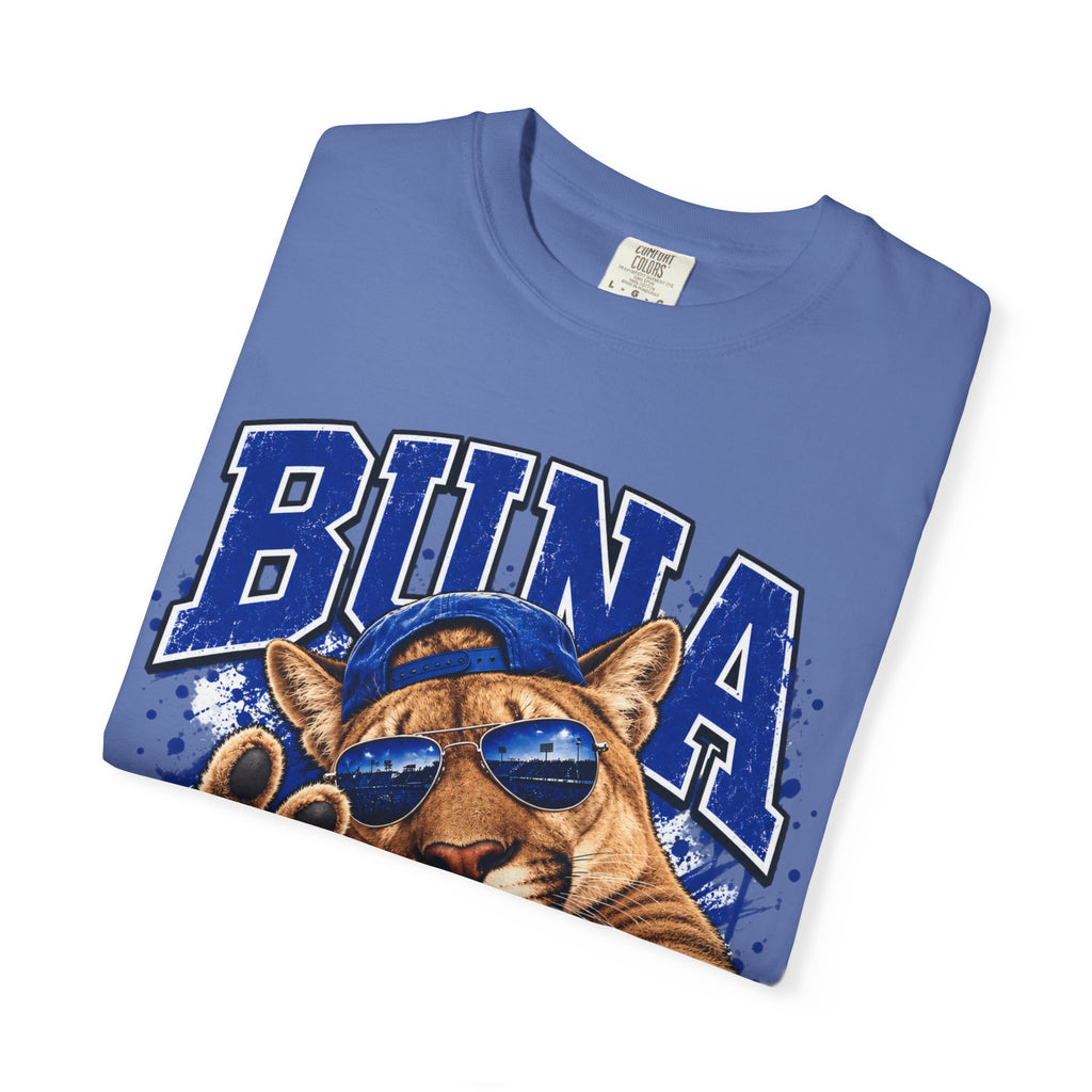 Buna Cougars Mascot T-Shirt — Cool Sunglasses Cougar Graphic School Spirit Tee