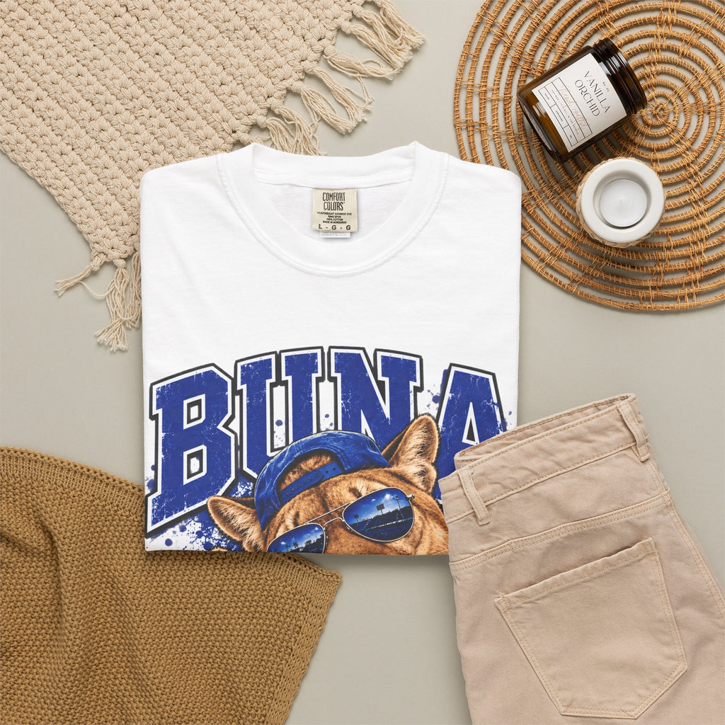Buna Cougars Mascot T-Shirt — Cool Sunglasses Cougar Graphic School Spirit Tee