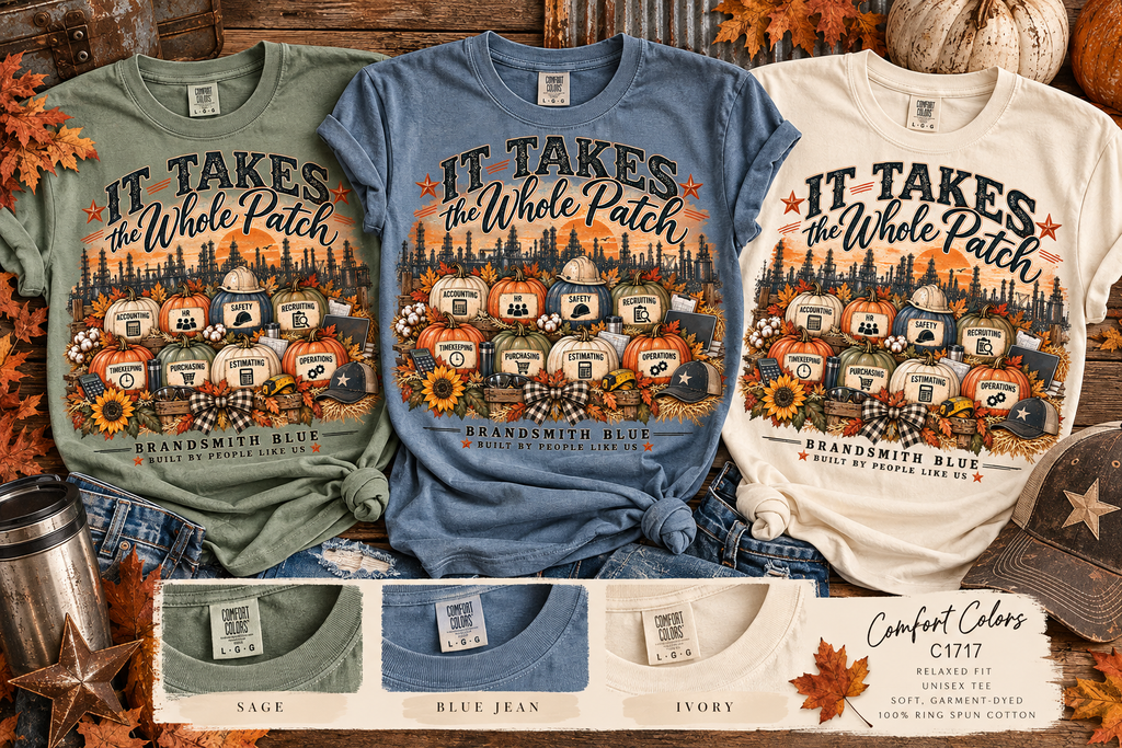 It Takes the Whole Patch Tee | BrandSmith BLUE
